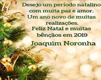 Feliz Natal e um próspero 2019.
